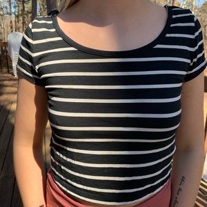 Cropped Striped Shirt